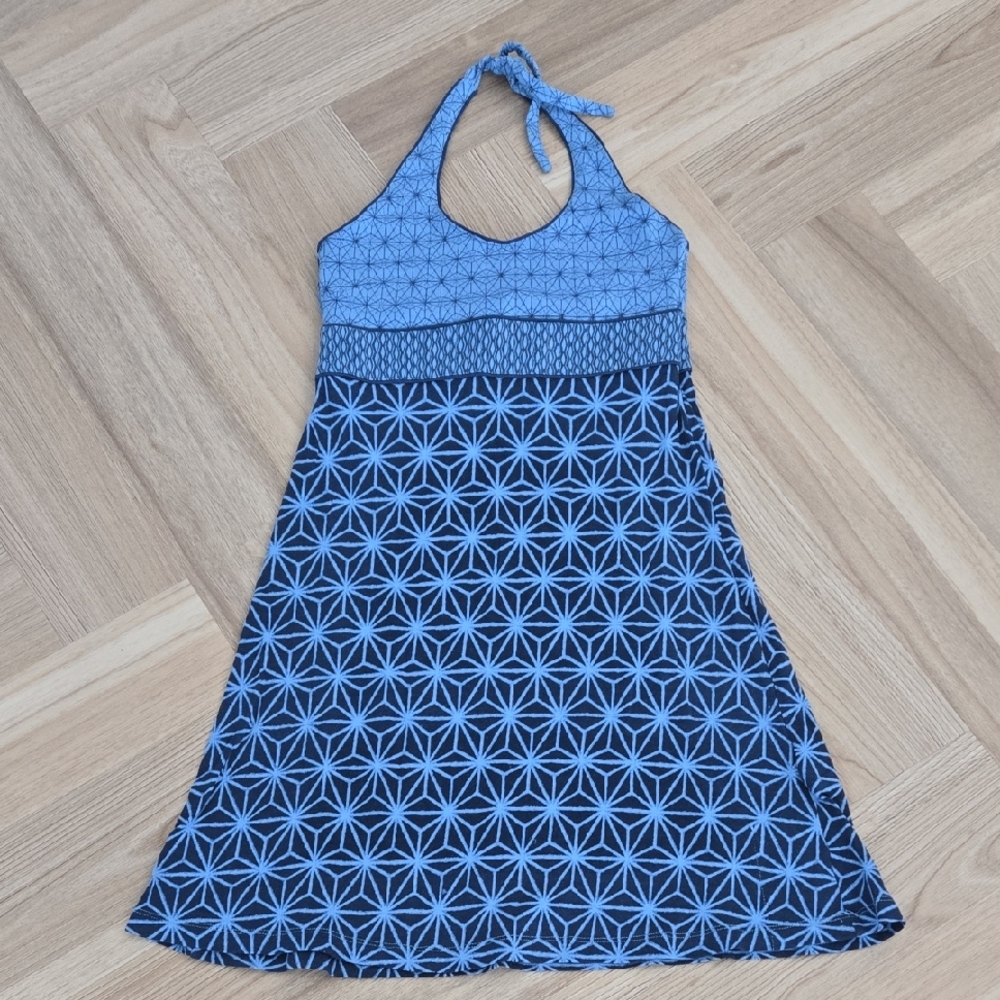Title Nine Blue and Navy Halter Sun Dress